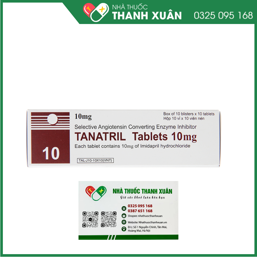 Tanatril Tablets 10mg trị tăng huyết áp